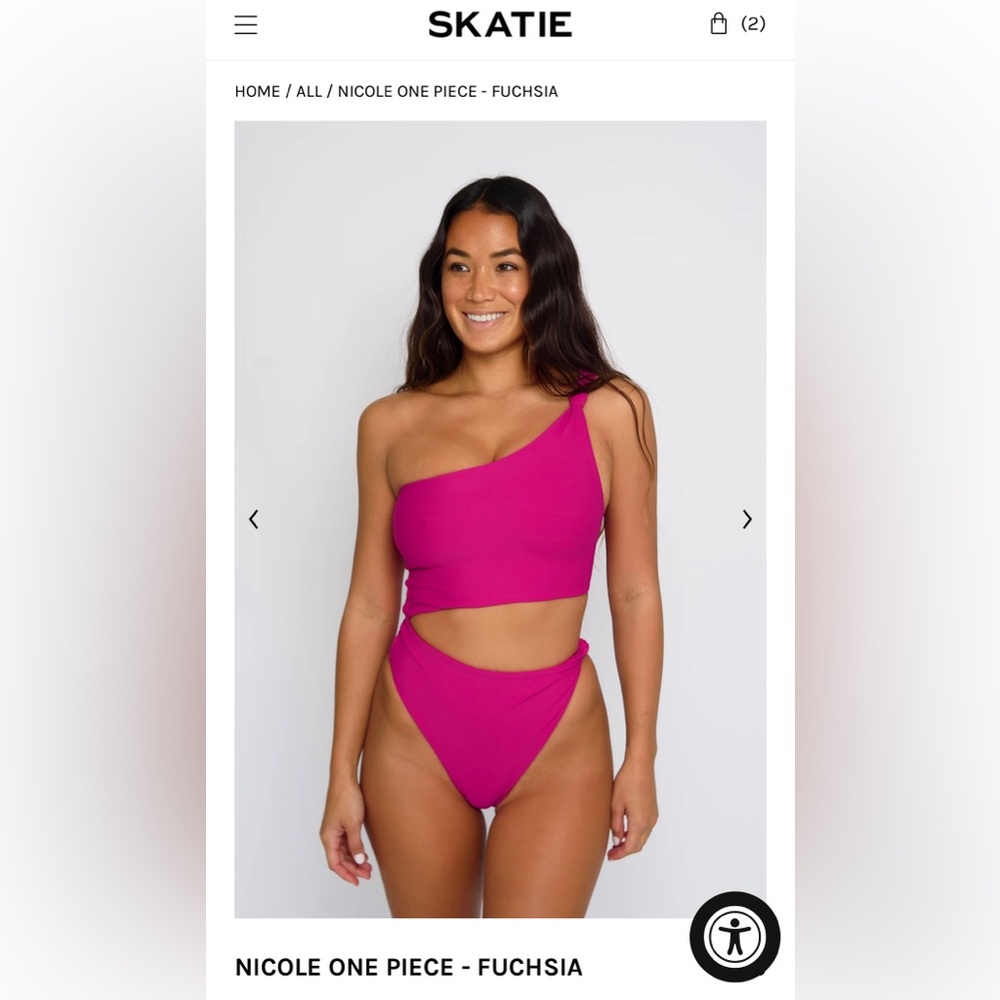 Skatie Nicole one-piece seamless one-shouldered cutout swimsuit
